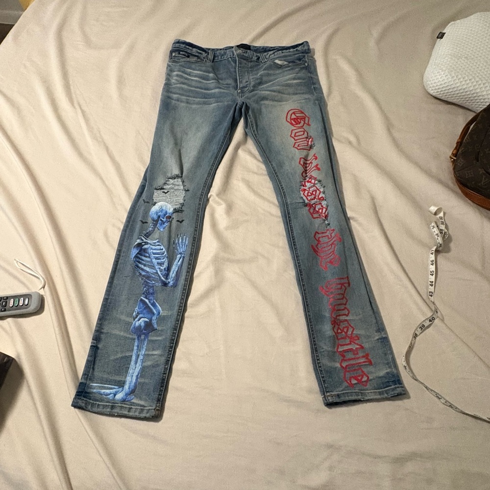 Markeem market Artistic  Straight Leg Jeans